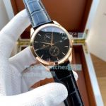 Replica Jaeger-LeCoultre Master Ultra Thin Moon Watch Black Dial Rose Gold Case